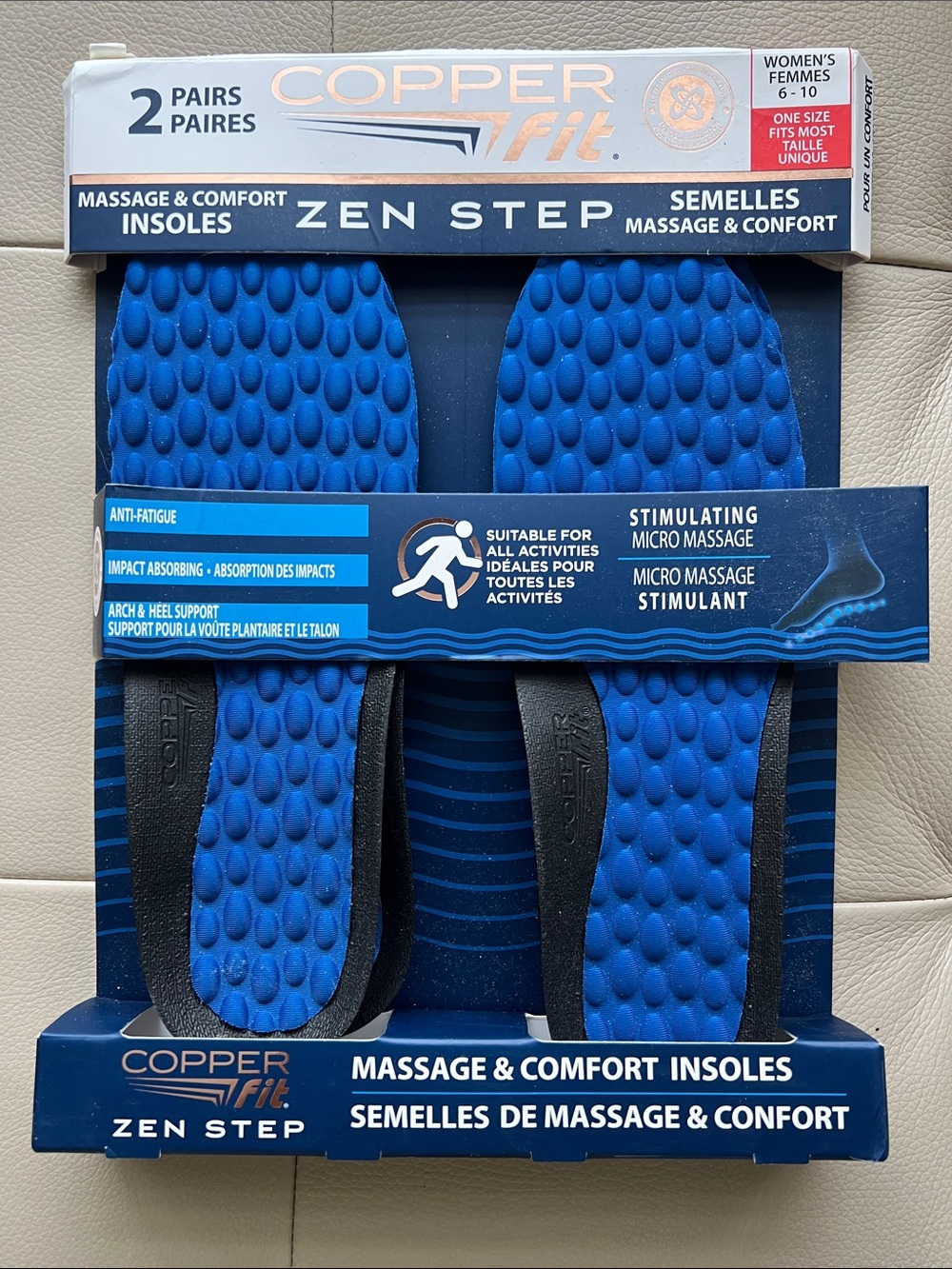 Zen Step Women’s Jo Massage & Comfort Insoles (2 pairs)